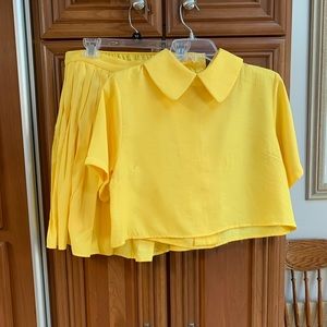Yellow The White Pepper Skirt and Top Set